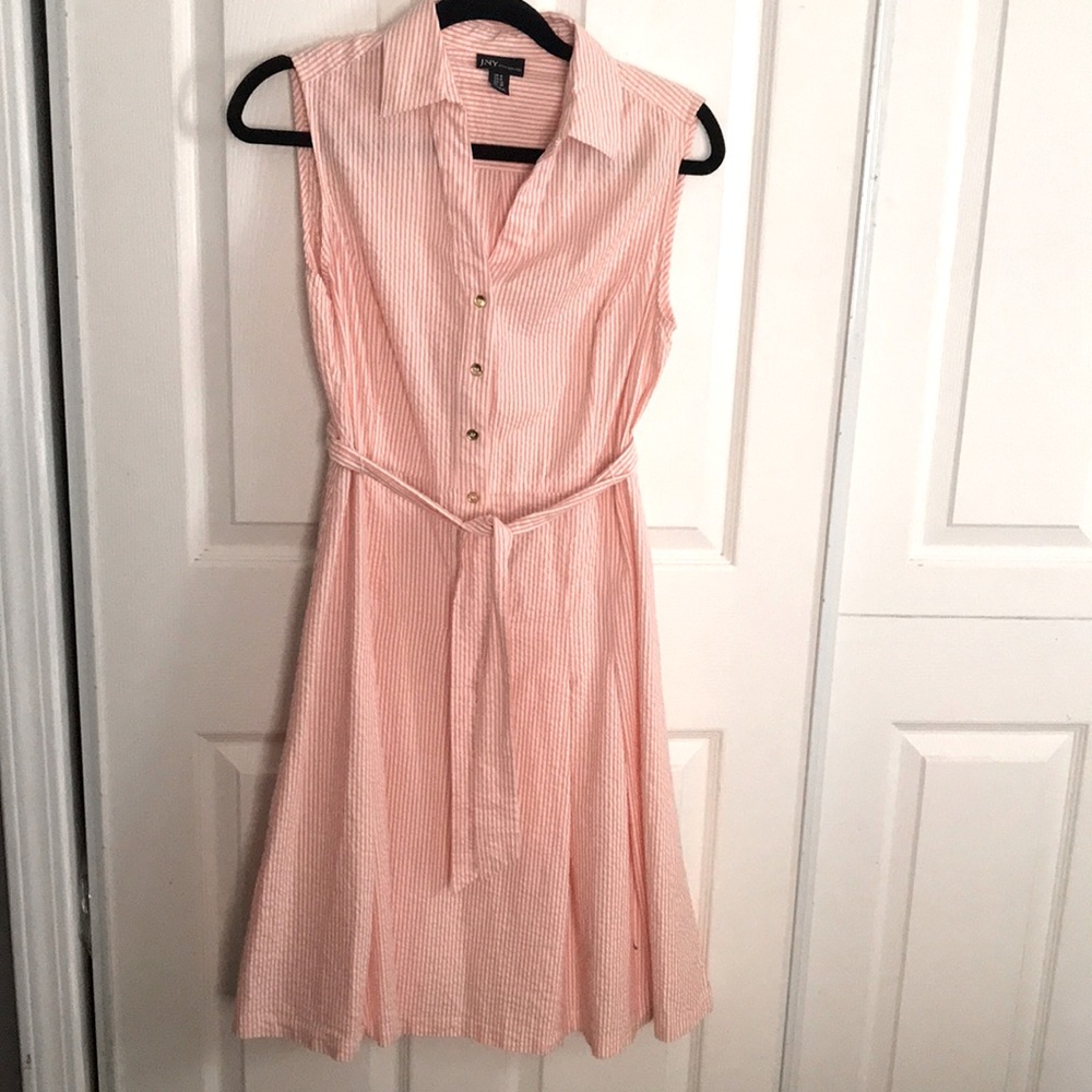 JONES NEW YORK pink and white dress